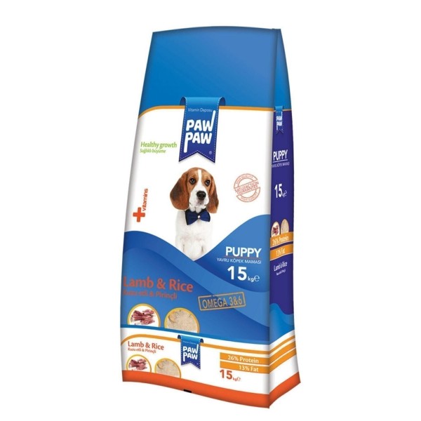 Paw Paw Kuzu Etli Yavru Köpek Maması 15 kg